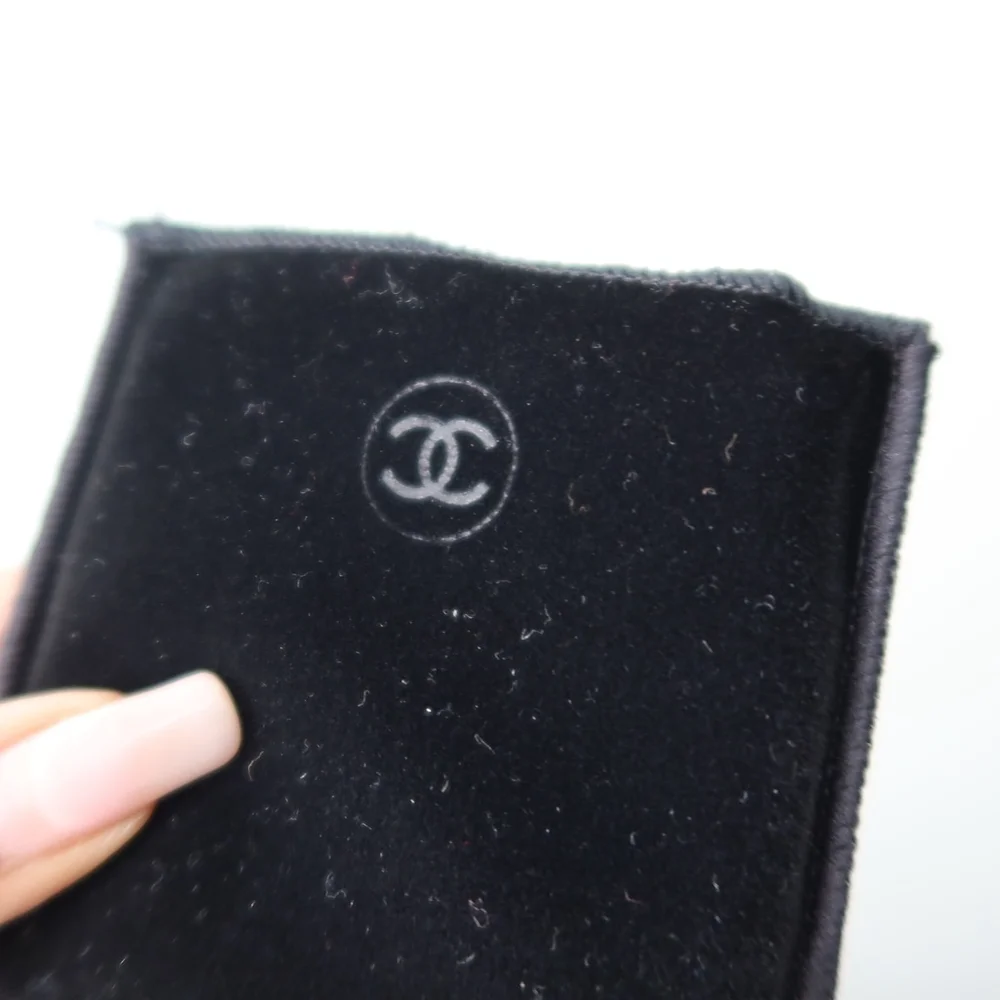 Chanel Yellow Compact Powder Case - Elegant Travel Makeup Case